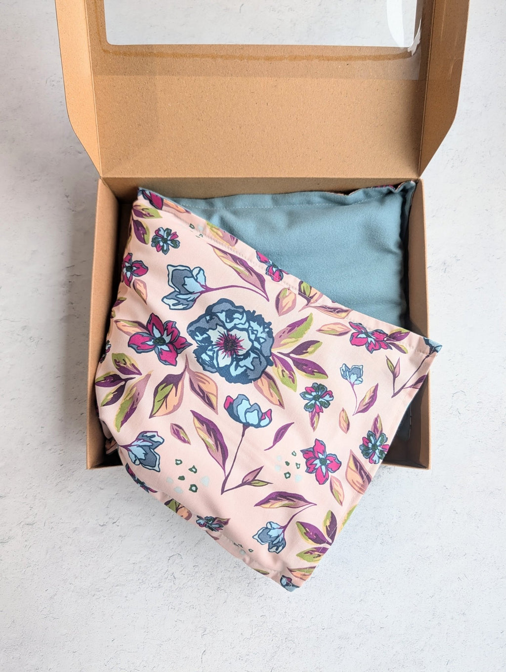 Weighted Heating Pad Cotton/Flannel - Blush Botanical La Vie Bien Weighted Heating Pad Cotton/Flannel - Blush Botanical