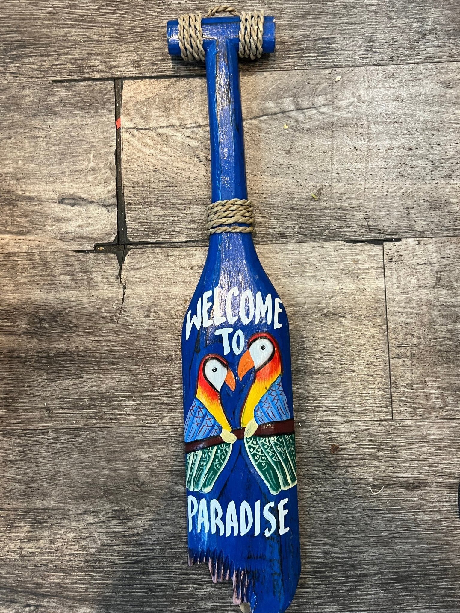 Welcome to Paradise Paddle Home Decor La Vie Bien Welcome to Paradise Paddle