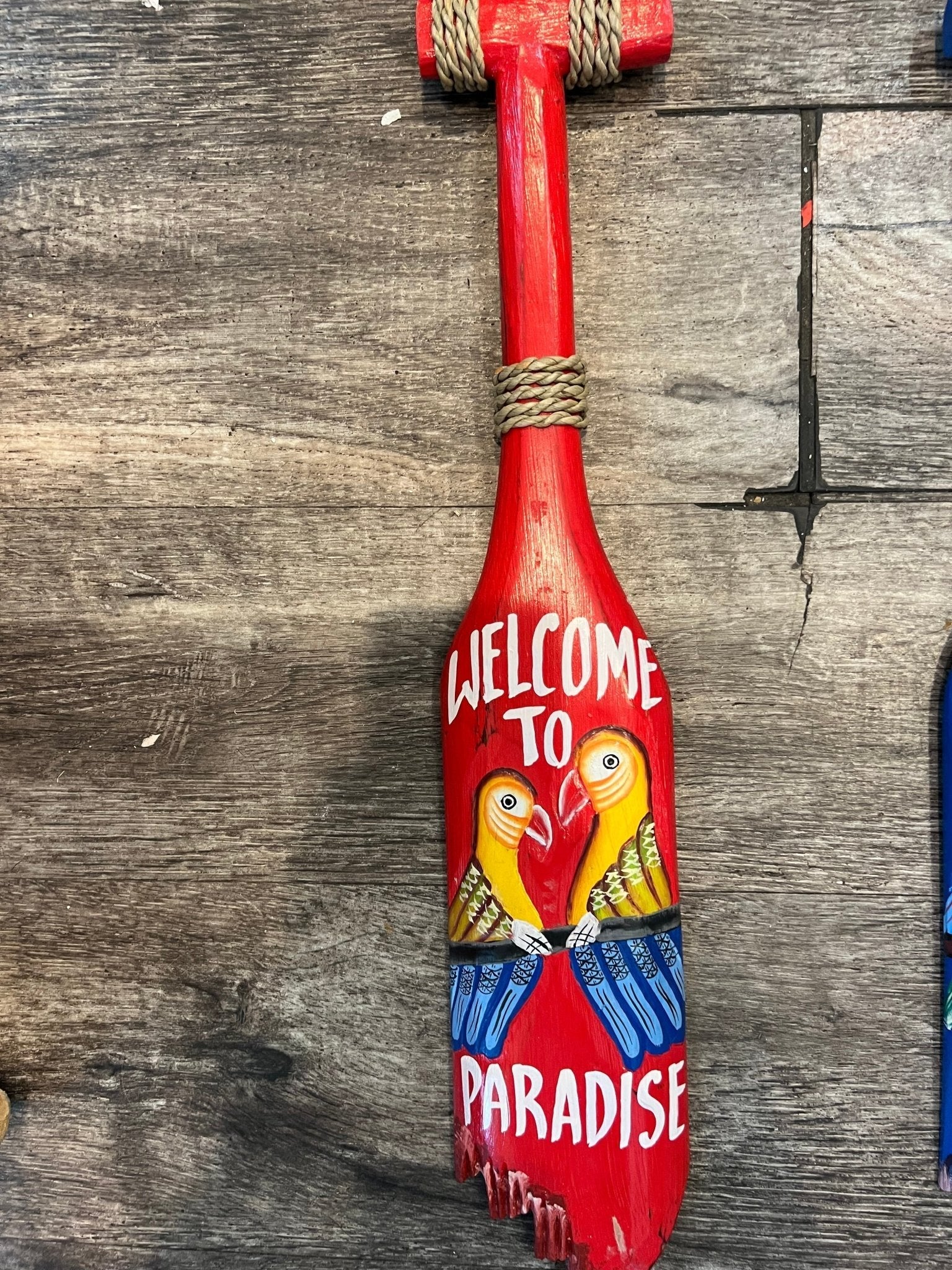 Welcome to Paradise Paddle Home Decor La Vie Bien Welcome to Paradise Paddle