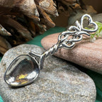 Welsh Celtic Heart Love Spoon Brooch - Sterling Silver Pin Brooch La Vie Bien Welsh Celtic Heart Love Spoon Brooch - Sterling Silver Pin