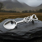 Welsh Celtic Heart Love Spoon Brooch - Sterling Silver Pin Brooch La Vie Bien Welsh Celtic Heart Love Spoon Brooch - Sterling Silver Pin