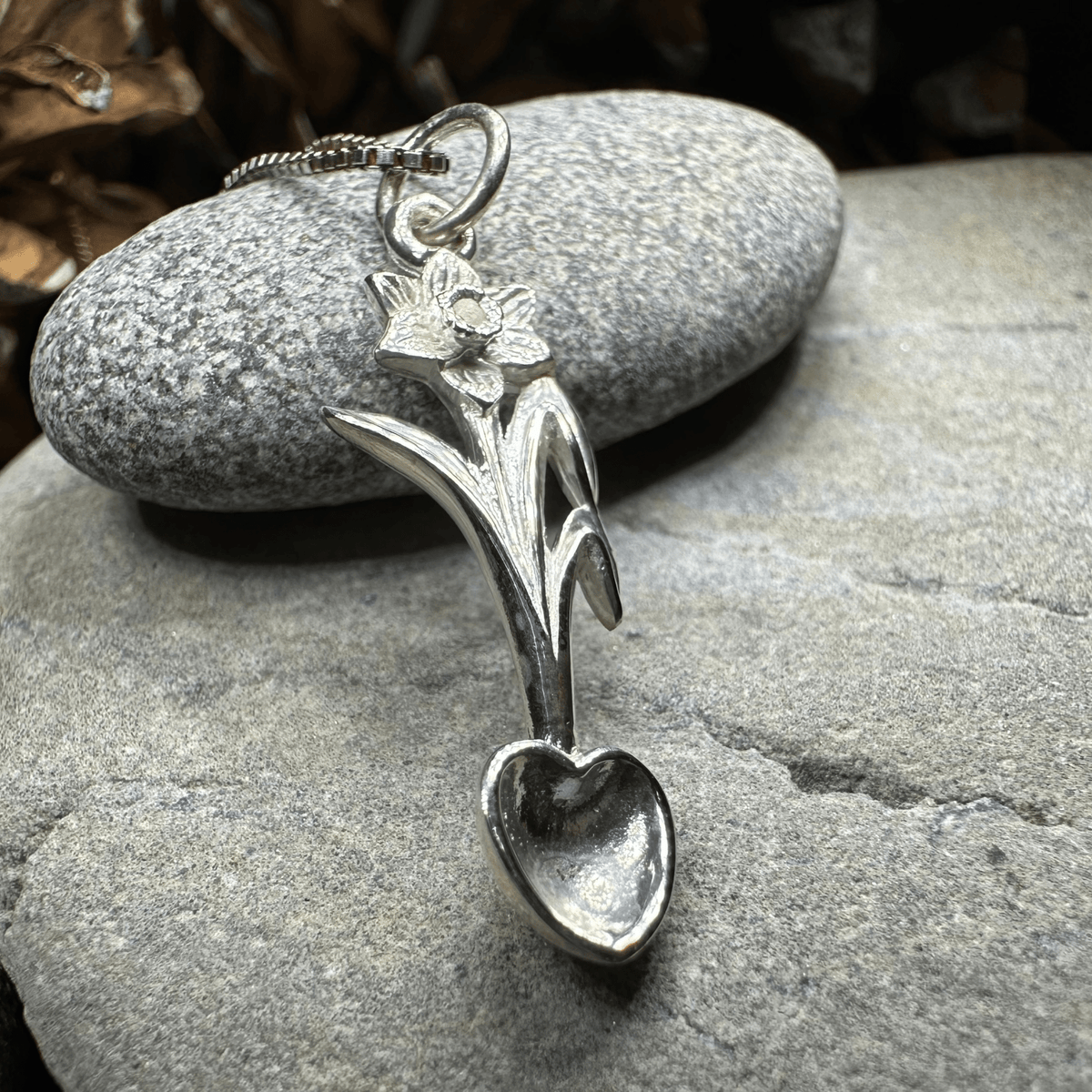 Welsh Daffodil Love Spoon Necklace Pendant La Vie Bien Welsh Daffodil Love Spoon Necklace