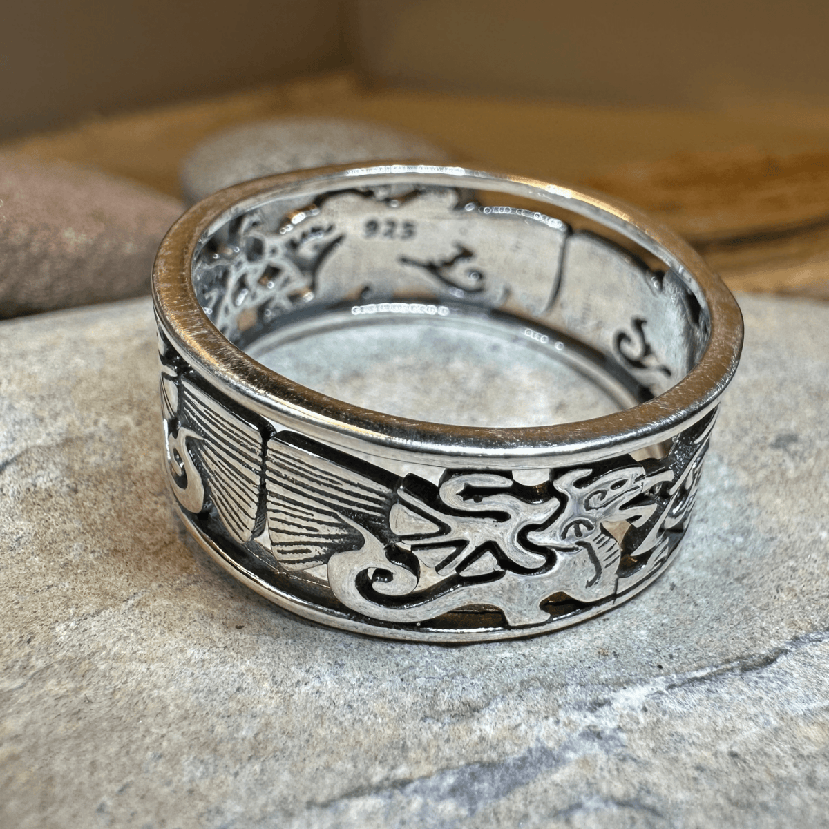 Welsh Dragon Band Ring Ring La Vie Bien Welsh Dragon Band Ring