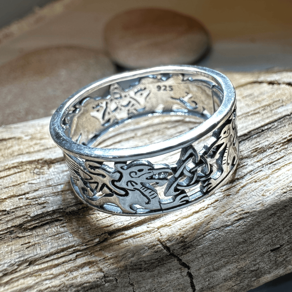 Welsh Dragon Band Ring Ring La Vie Bien Welsh Dragon Band Ring