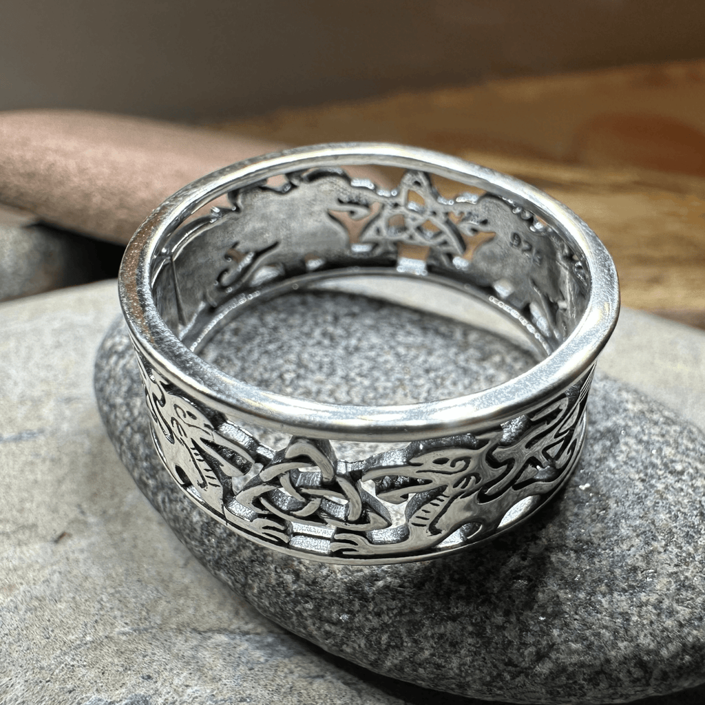 Welsh Dragon Band Ring Ring La Vie Bien Welsh Dragon Band Ring