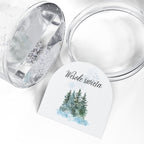 Wesołe święta Pine Trees Snow Globe, Polish Merry Christmas Snow Globe by Printify