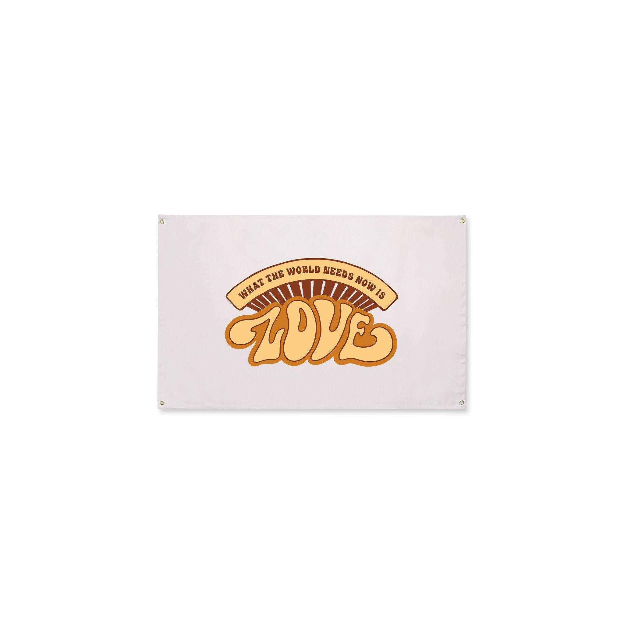 What The World Needs Now Canvas Flag Flags La Vie Bien What The World Needs Now Canvas Flag