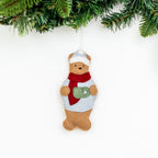 Whimsical Felt Bear Ornament Holiday La Vie Bien Whimsical Felt Bear Ornament