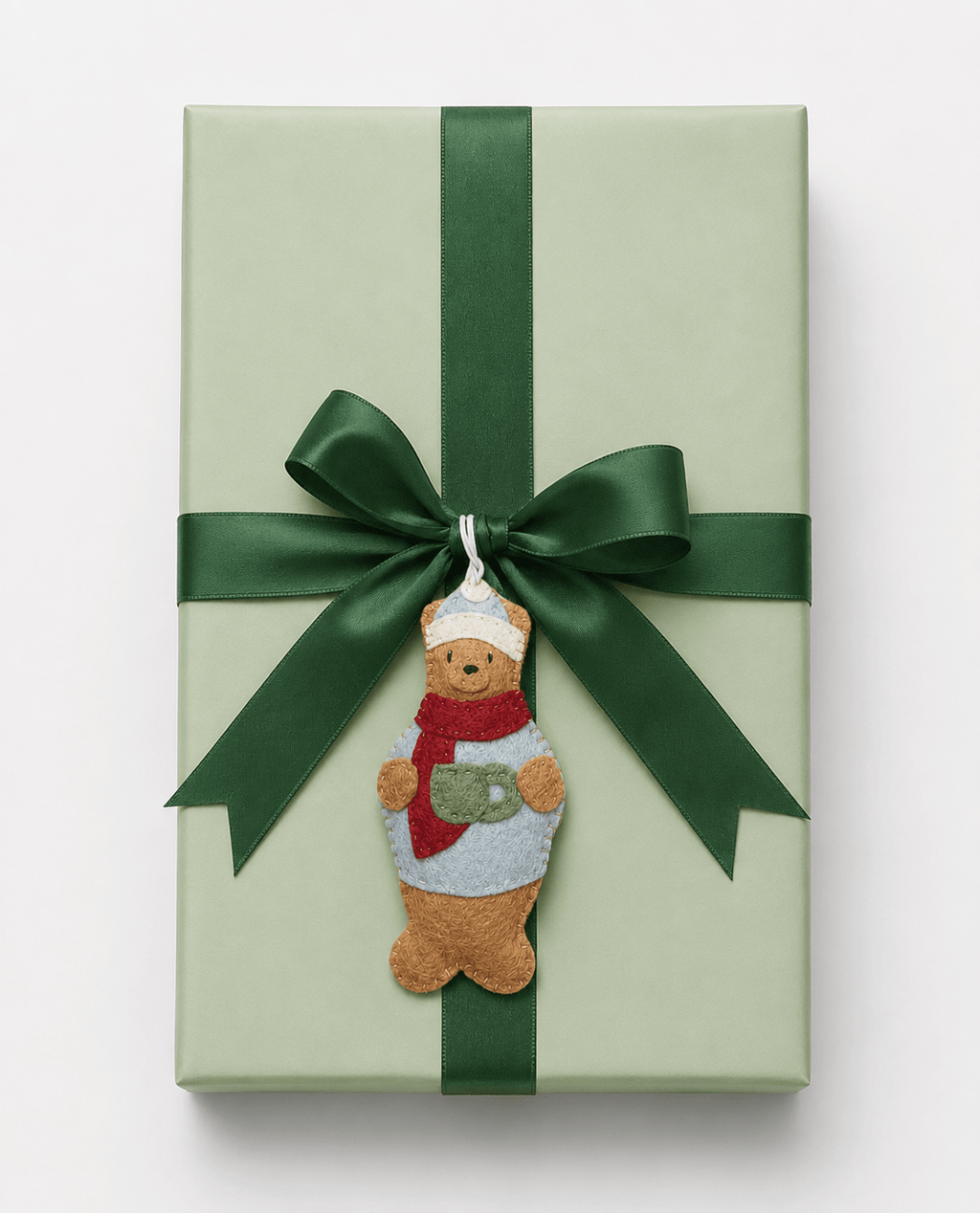 Whimsical Felt Bear Ornament Holiday La Vie Bien Whimsical Felt Bear Ornament