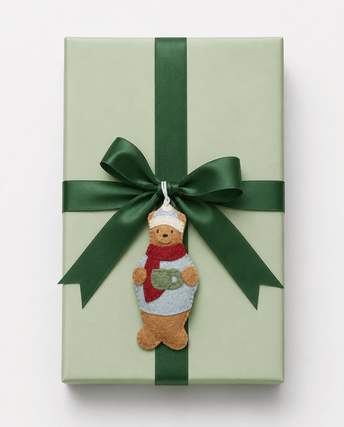 Whimsical Felt Bear Ornament Holiday La Vie Bien Whimsical Felt Bear Ornament