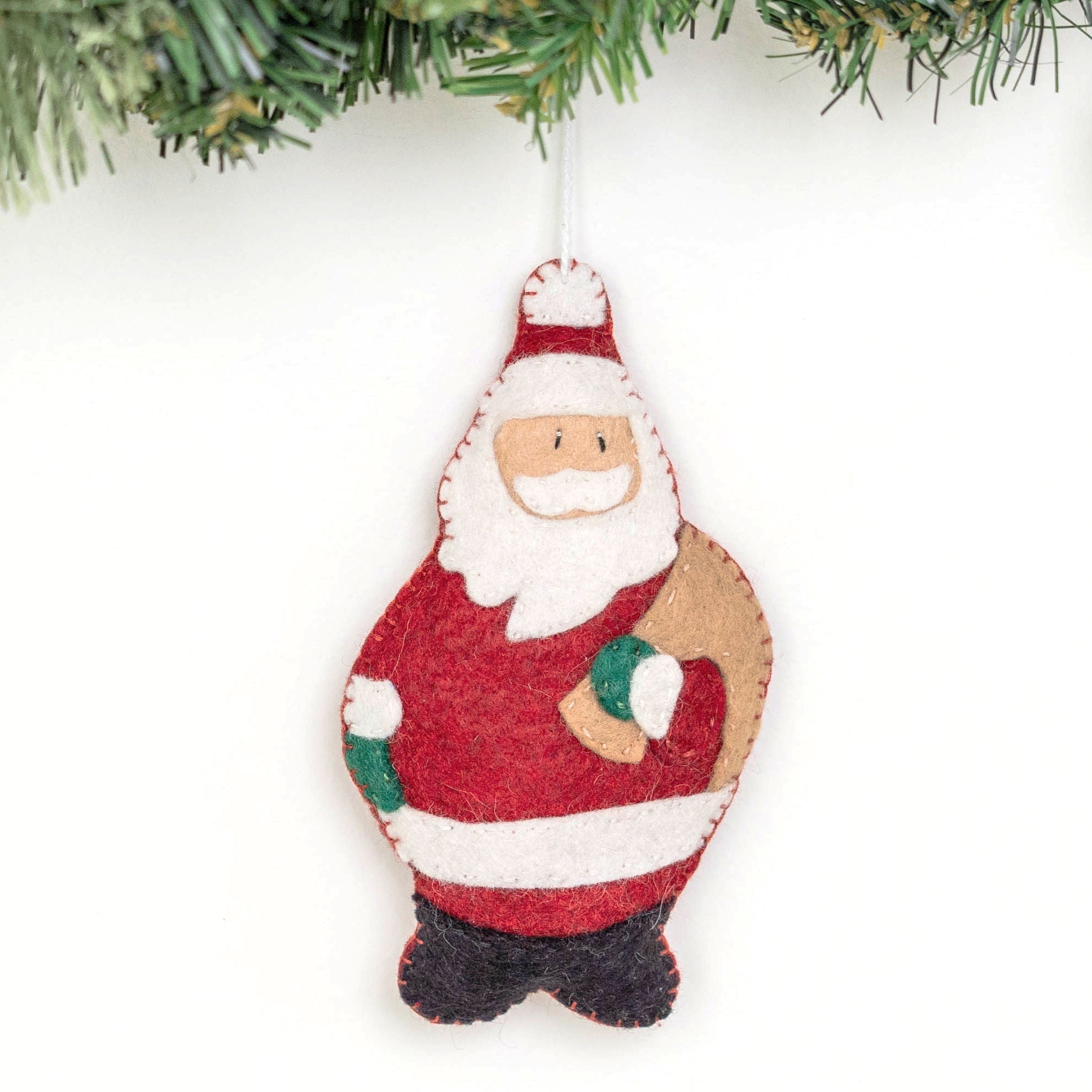 Whimsical Felt Santa Ornament Holiday La Vie Bien Whimsical Felt Santa Ornament