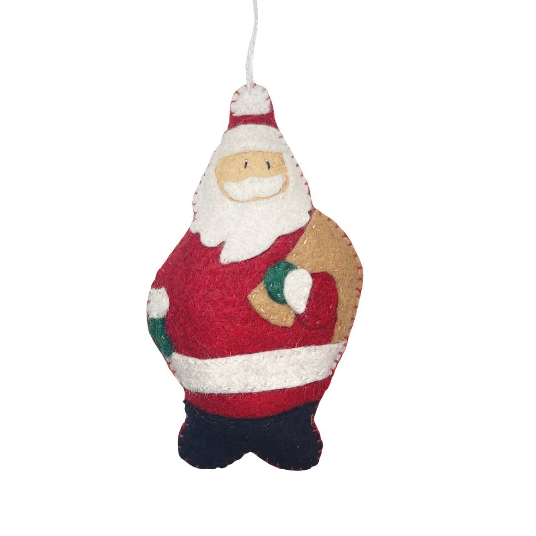 Whimsical Felt Santa Ornament Holiday La Vie Bien Whimsical Felt Santa Ornament