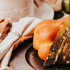 Whimsical Shabbat Shalom Hamsa Napkin Rings by Salt Sparkle Shalom