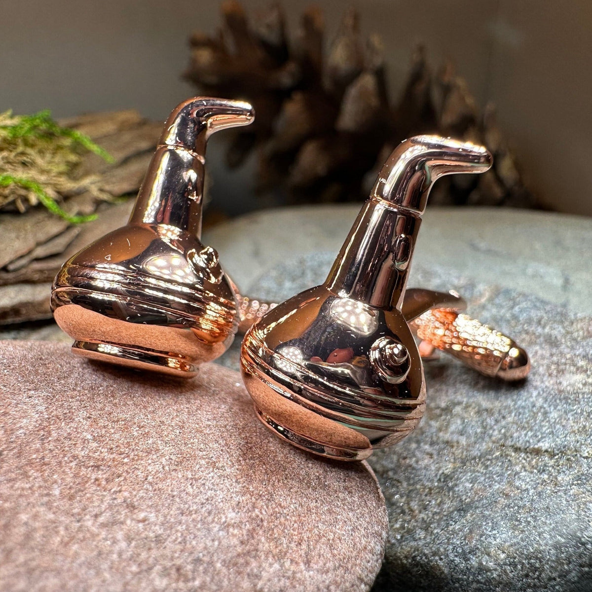 Whiskey Copper Still Cufflinks Cuff Links La Vie Bien Whiskey Copper Still Cufflinks