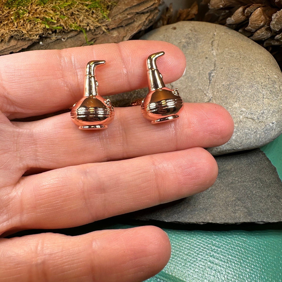 Whiskey Copper Still Cufflinks Cuff Links La Vie Bien Whiskey Copper Still Cufflinks