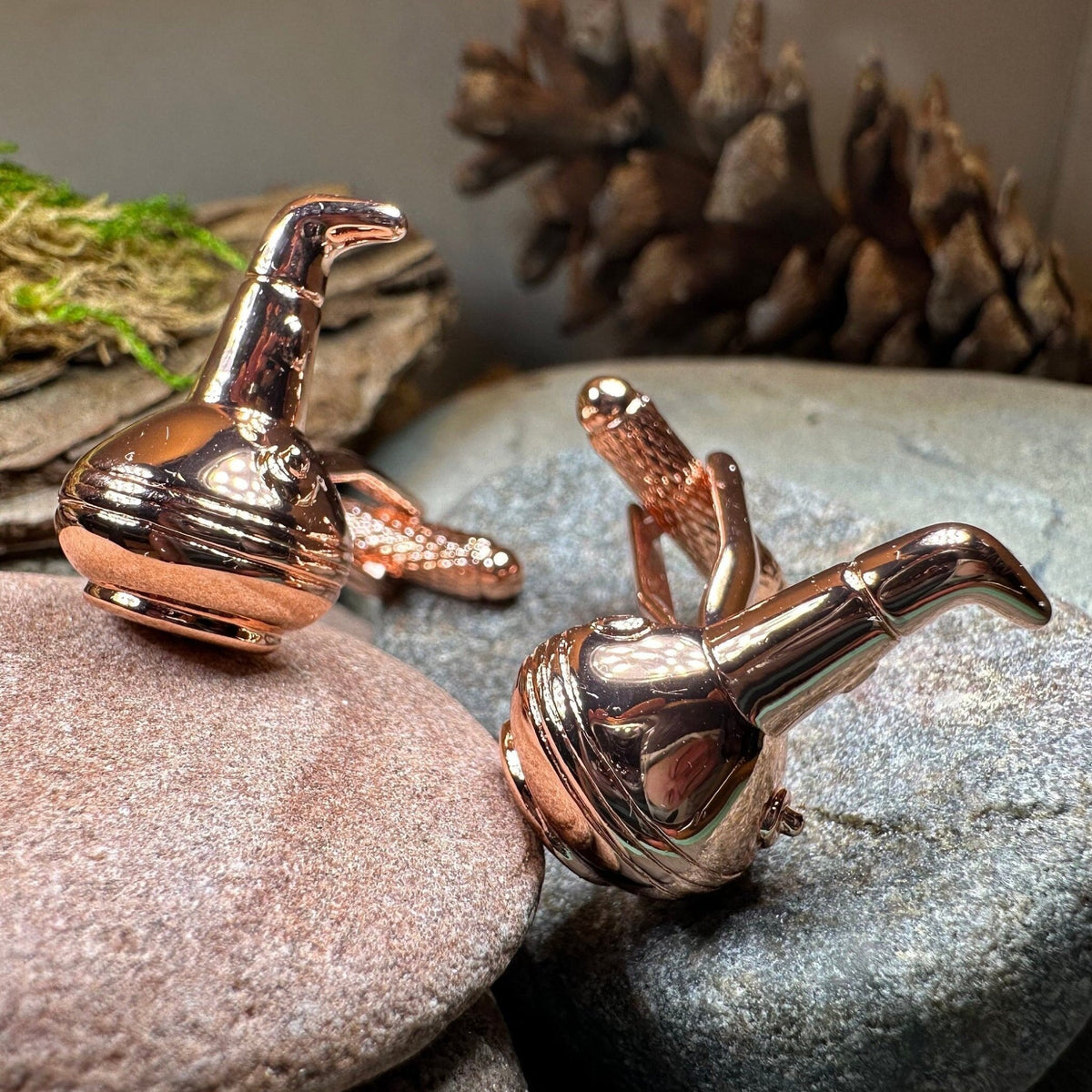 Whiskey Copper Still Cufflinks Cuff Links La Vie Bien Whiskey Copper Still Cufflinks
