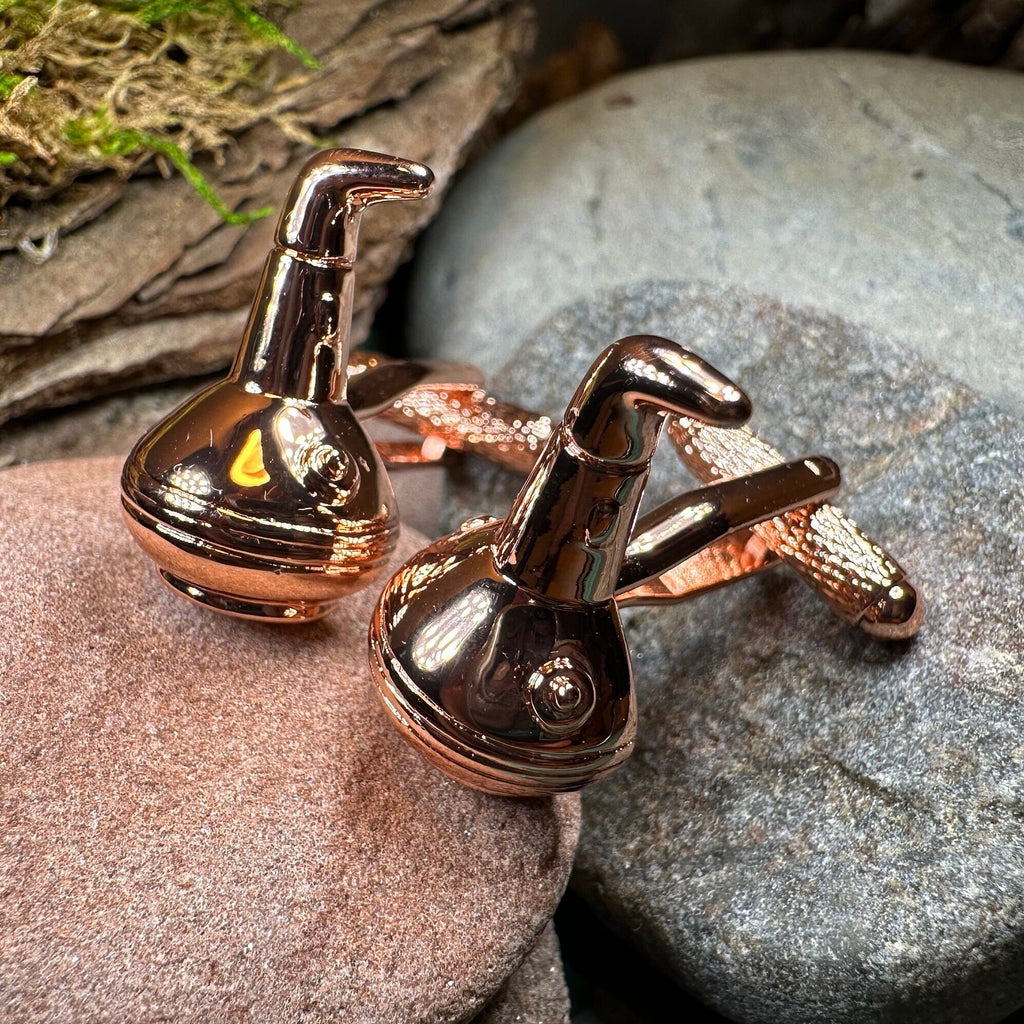 Whiskey Copper Still Cufflinks Cuff Links La Vie Bien Whiskey Copper Still Cufflinks