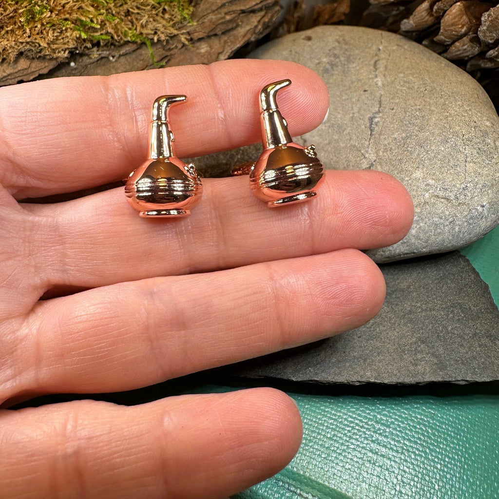 Whiskey Copper Still Cufflinks Cuff Links La Vie Bien Whiskey Copper Still Cufflinks