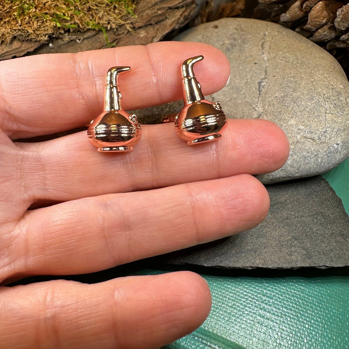 Whiskey Copper Still Cufflinks Cuff Links La Vie Bien Whiskey Copper Still Cufflinks