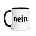 Nein. German Mug with Color Inside by La Vie Bien