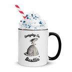 Everyday I'm Bustlin' ceramic Mug with Color Inside by La Vie Bien