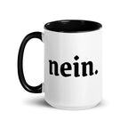 Nein. German Mug with Color Inside by La Vie Bien