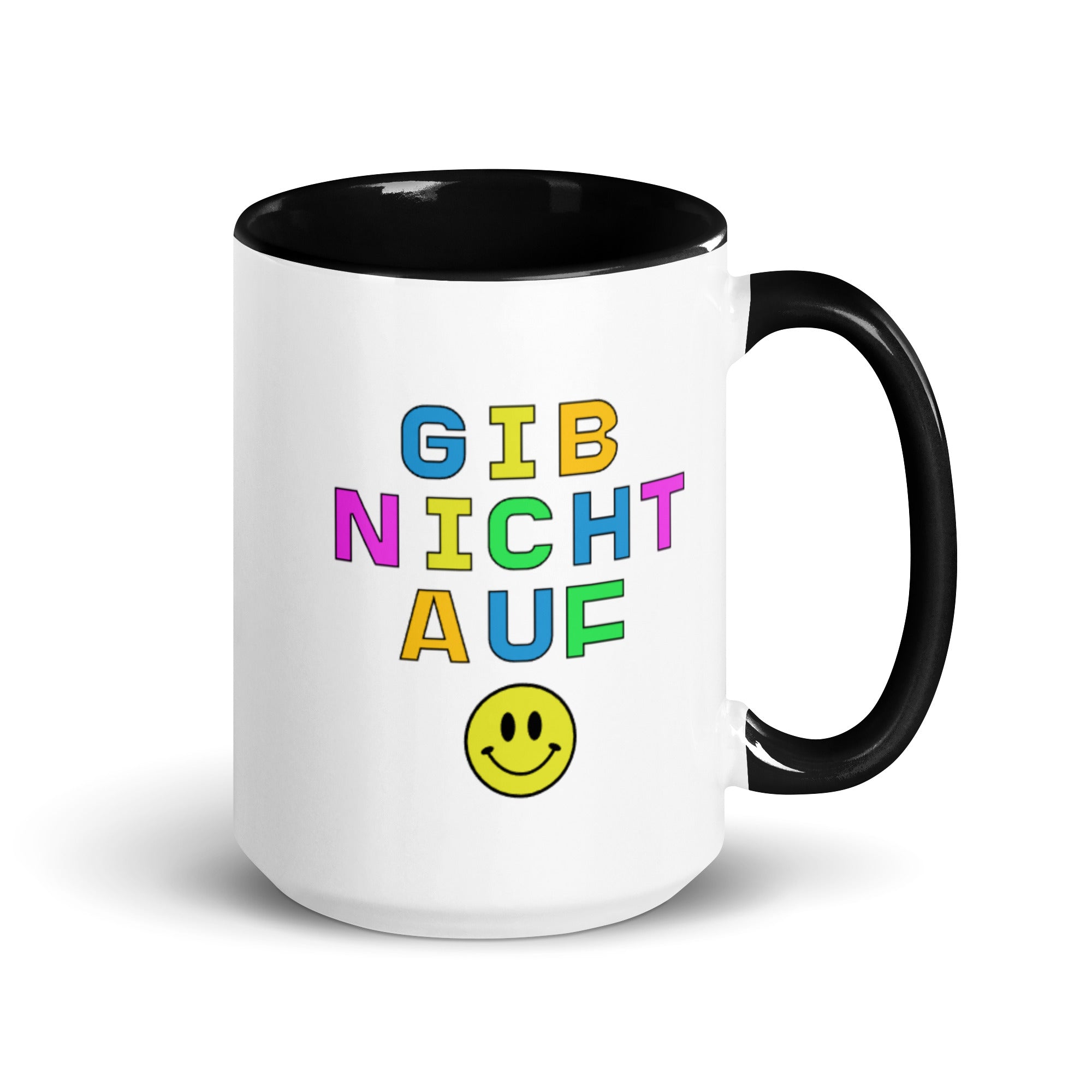 Gib nicht auf Mug with Color Inside