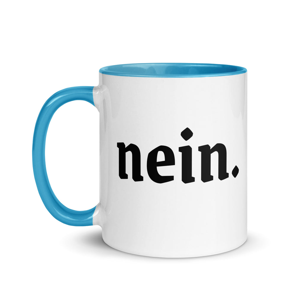 Nein. German Mug with Color Inside - La Vie Bien - German gift for the home - German gifts - German home goodies