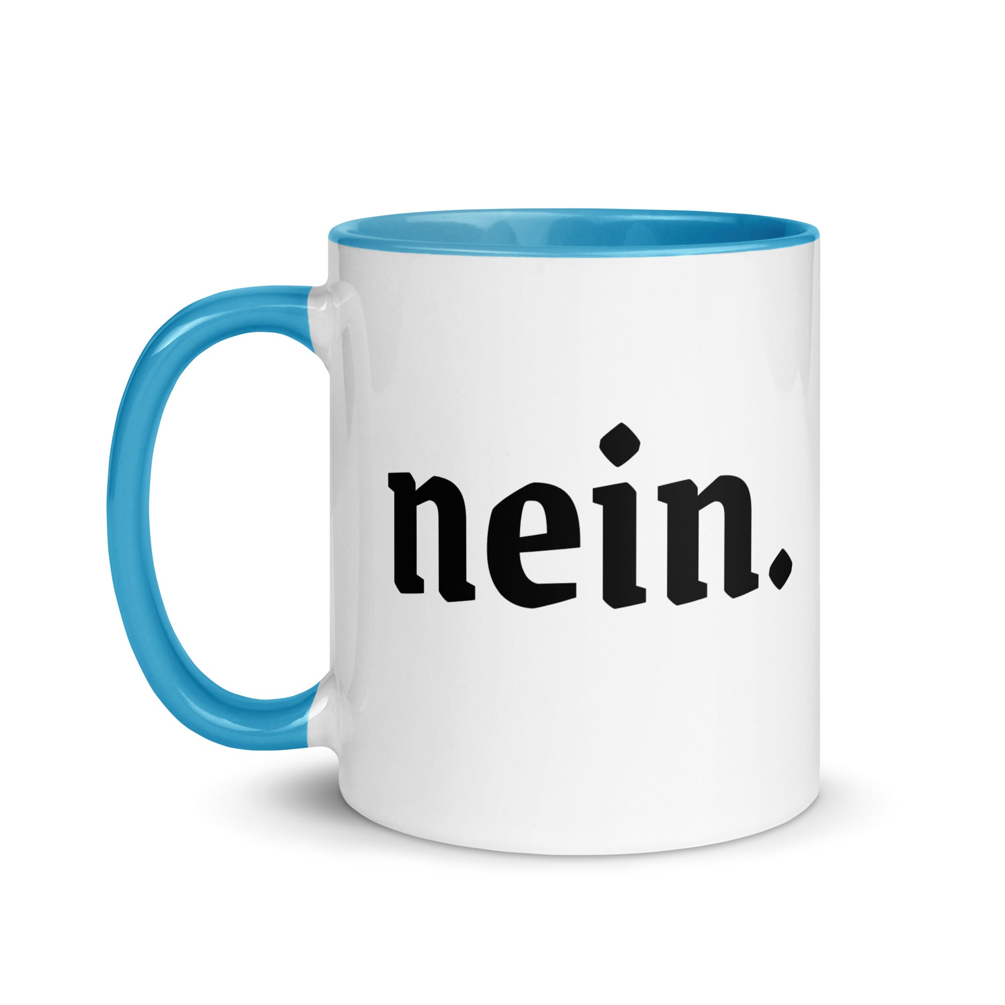 Nein. German Mug with Color Inside - La Vie Bien - German gift for the home - German gifts - German home goodies