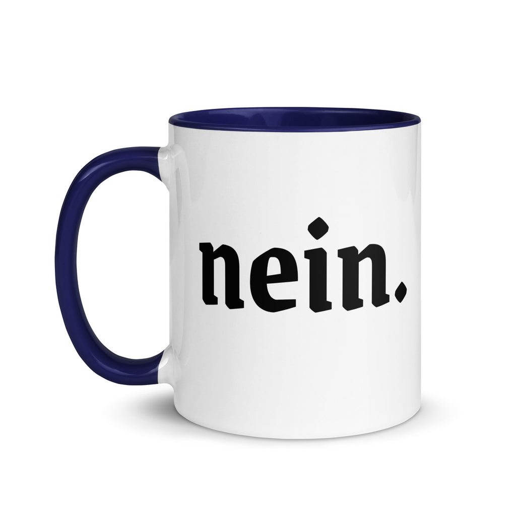 Nein. German Mug with Color Inside