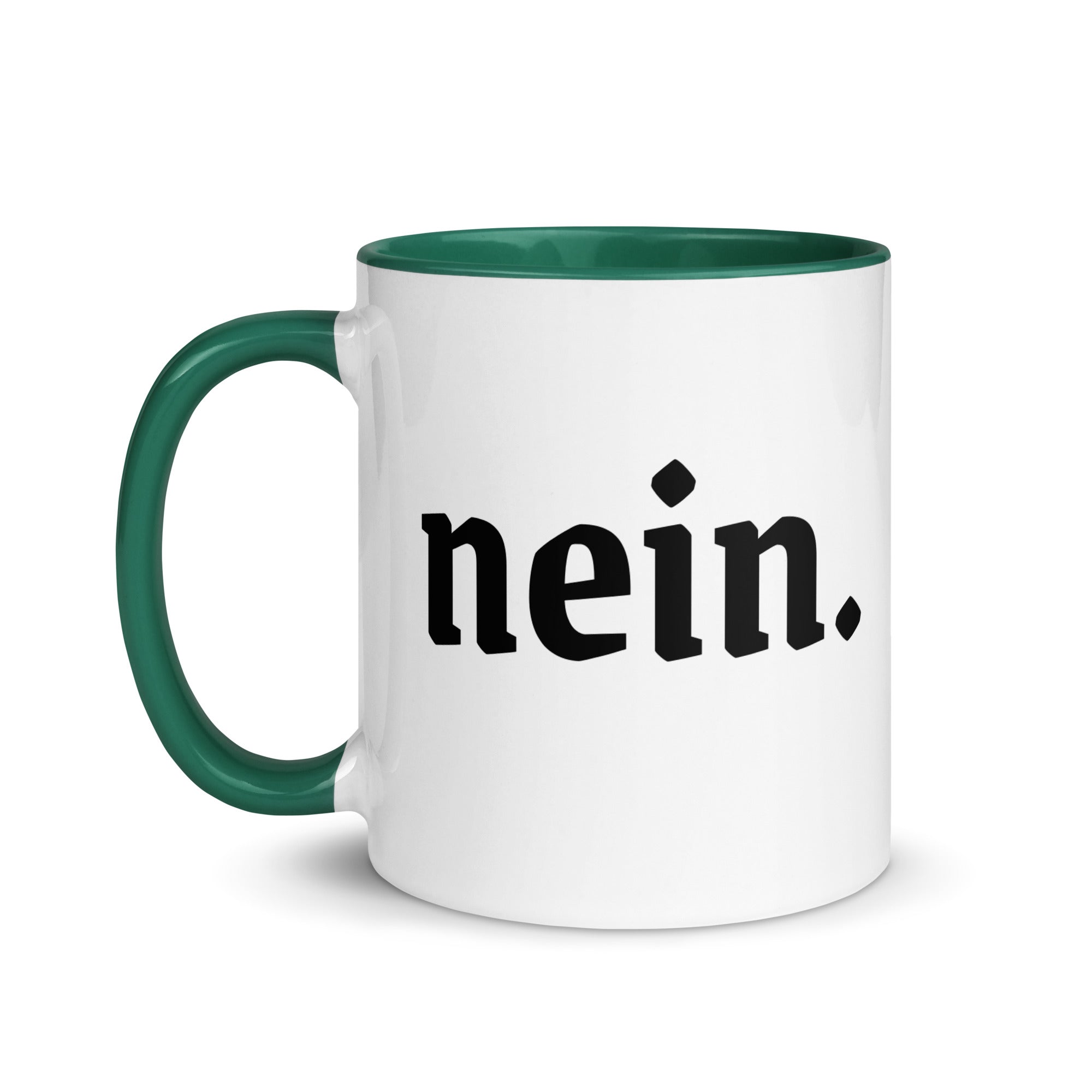 Nein. German Mug with Color Inside