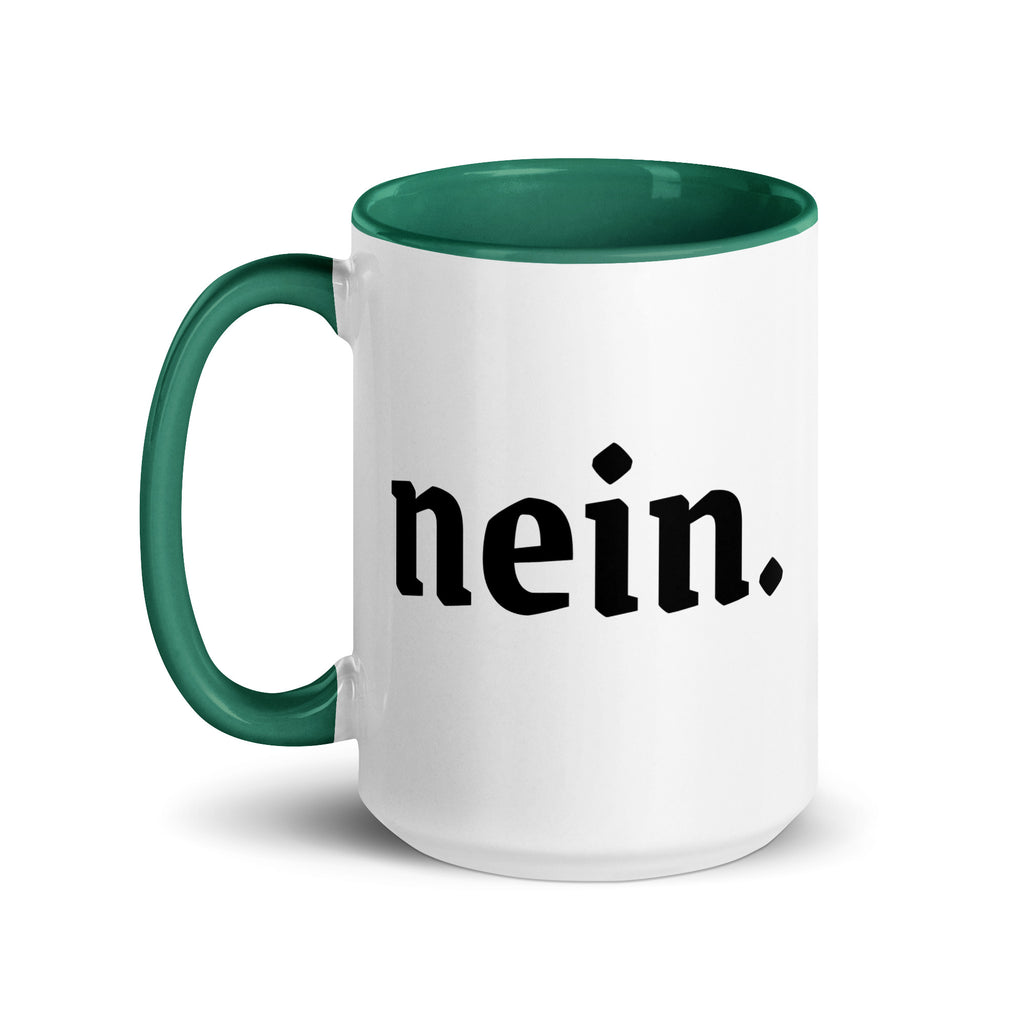 Nein. German Mug with Color Inside