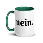 Nein. German Mug with Color Inside by La Vie Bien