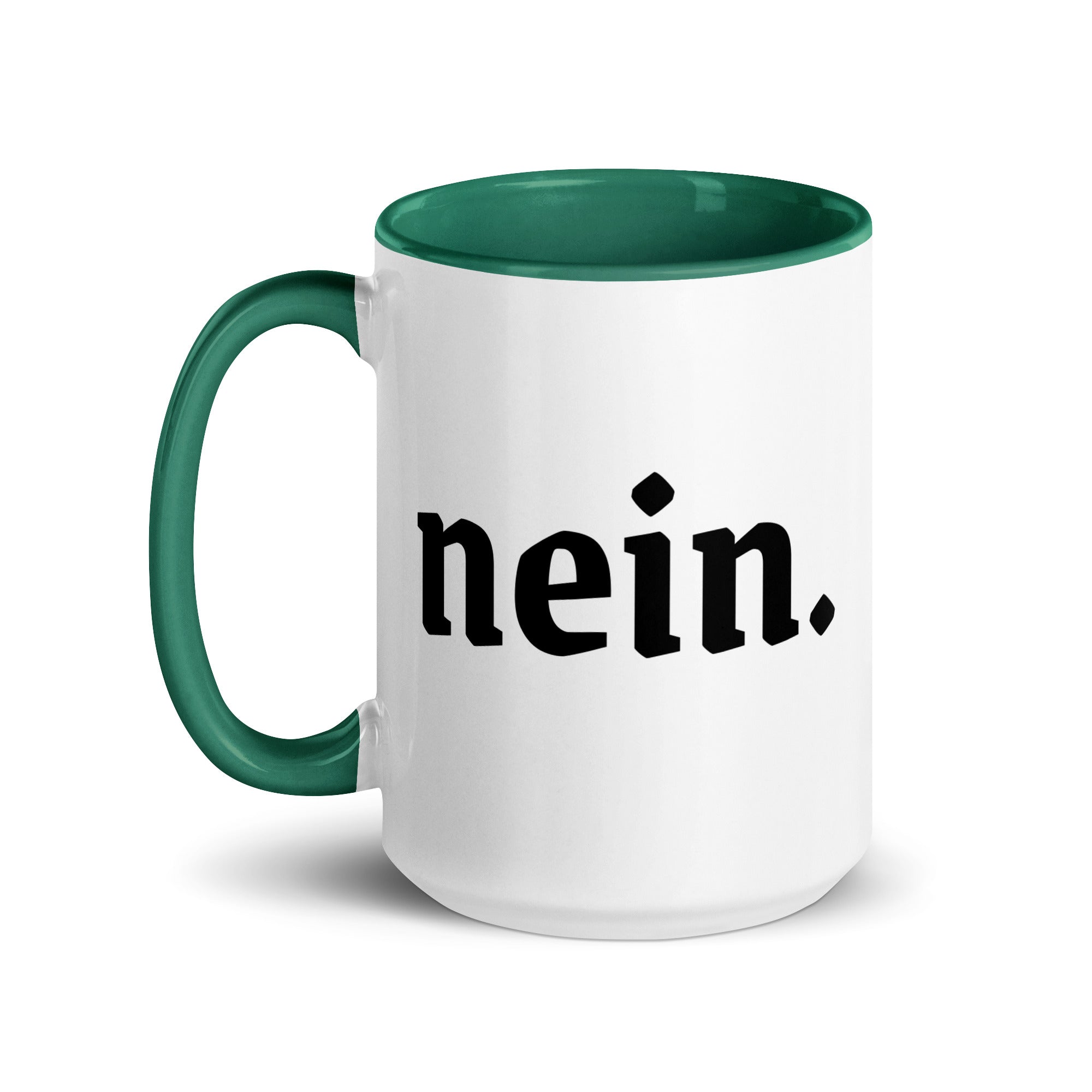 Nein. German Mug with Color Inside