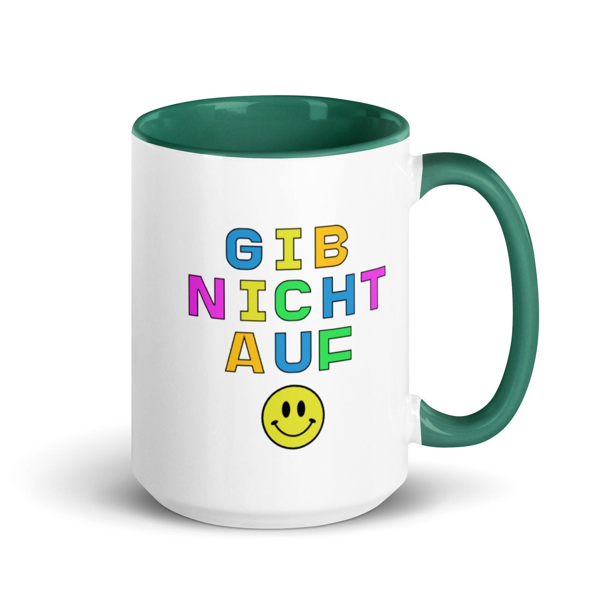 Gib nicht auf Mug with Color Inside