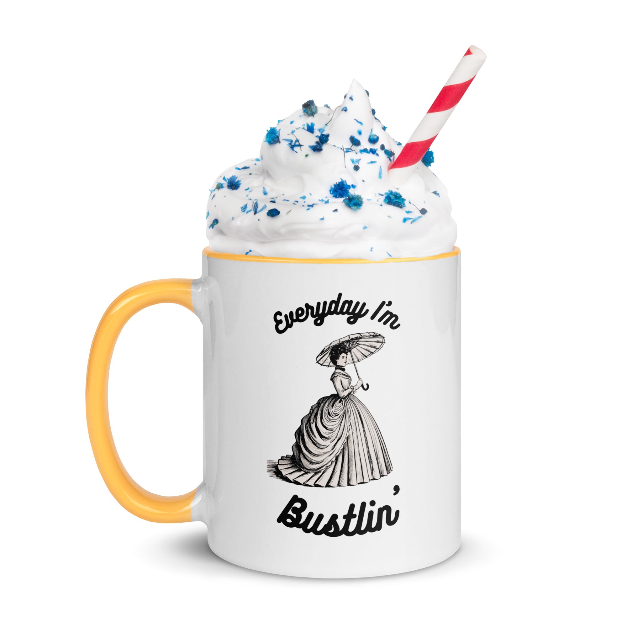 Everyday I'm Bustlin' ceramic Mug with Color Inside