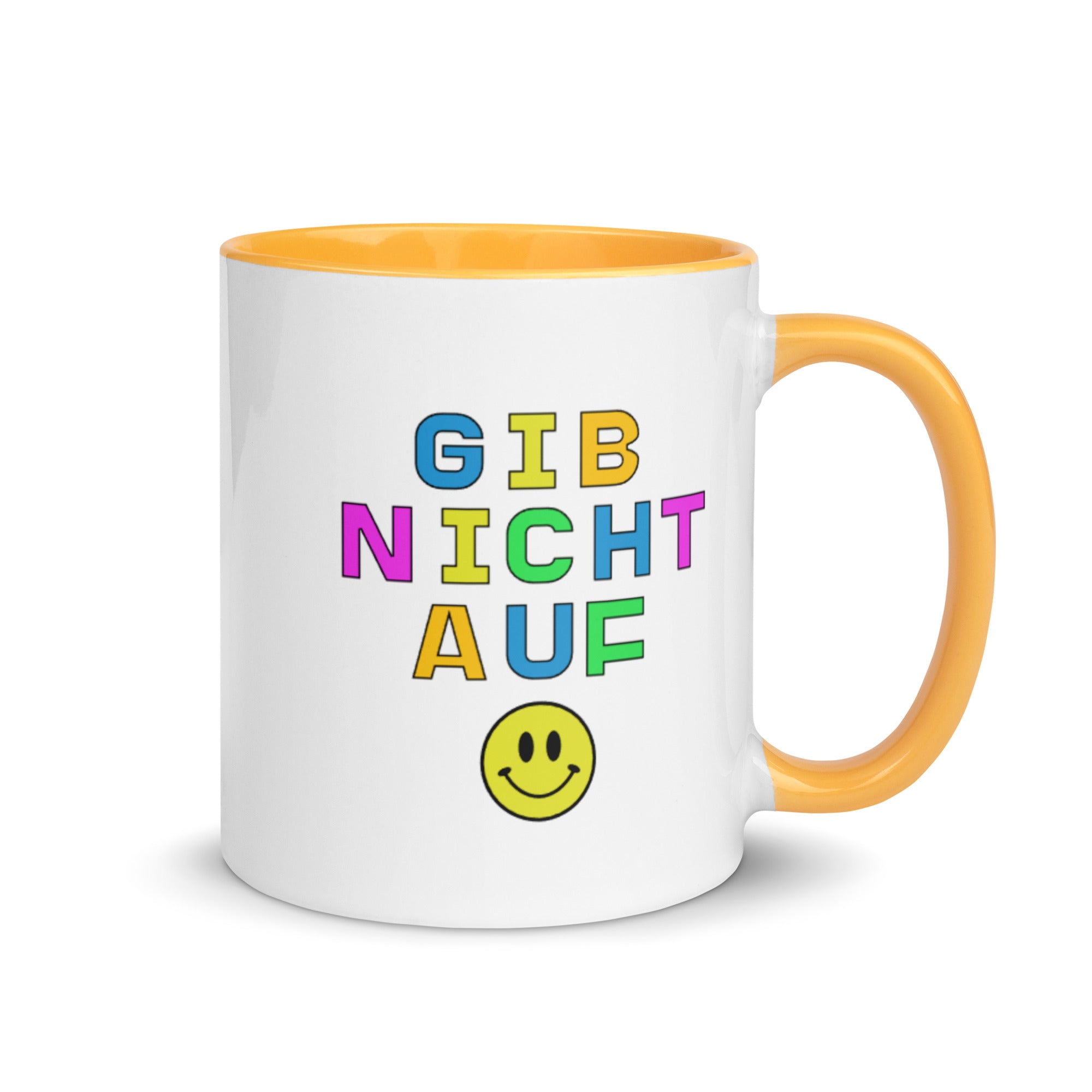 Gib nicht auf Mug with Color Inside