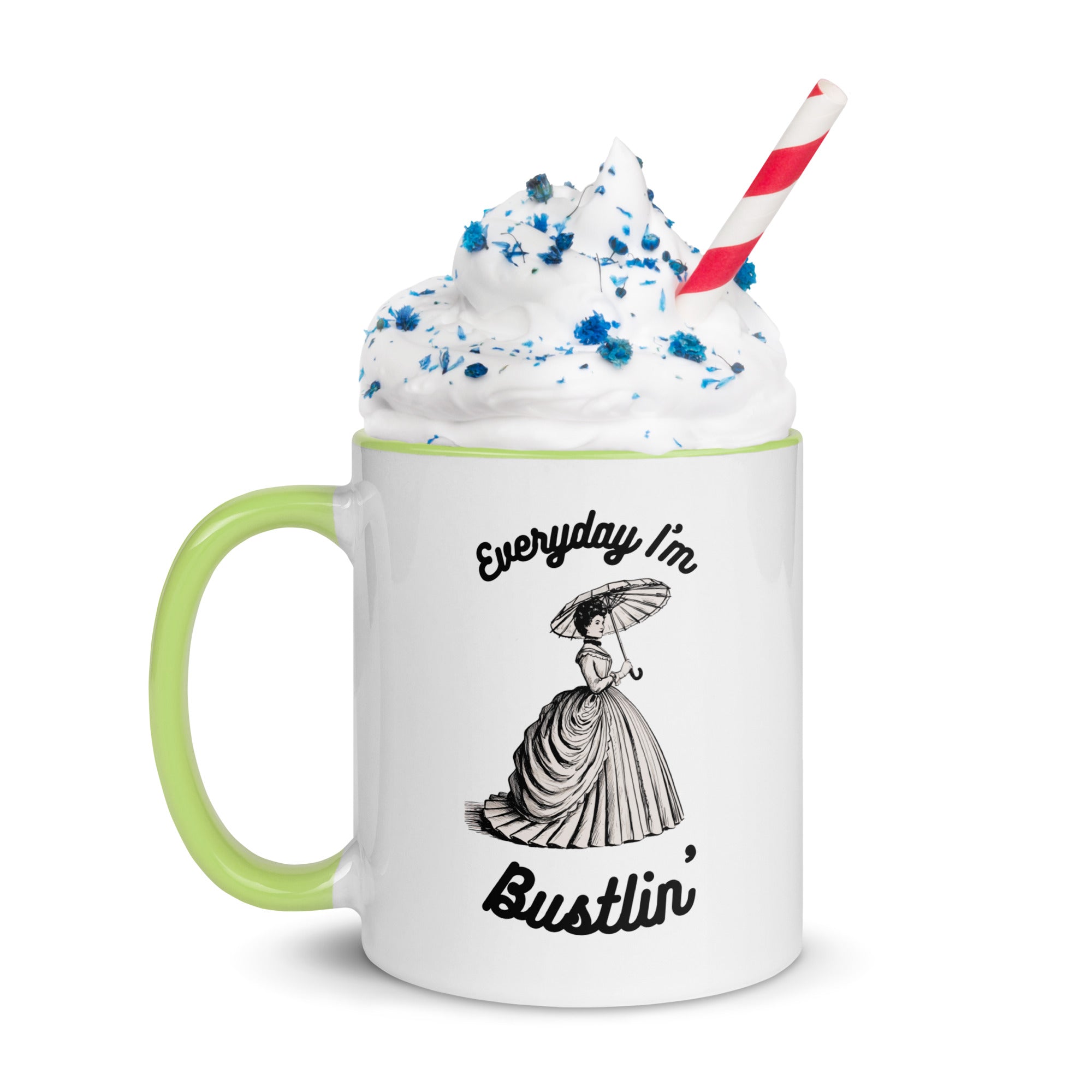 Everyday I'm Bustlin' ceramic Mug with Color Inside