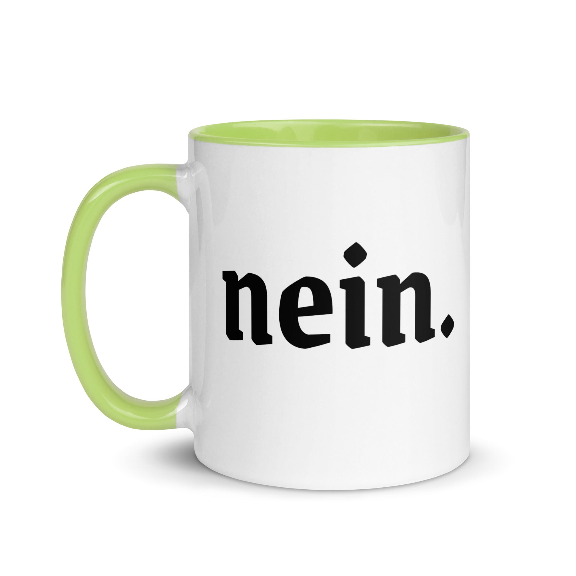 Nein. German Mug with Color Inside