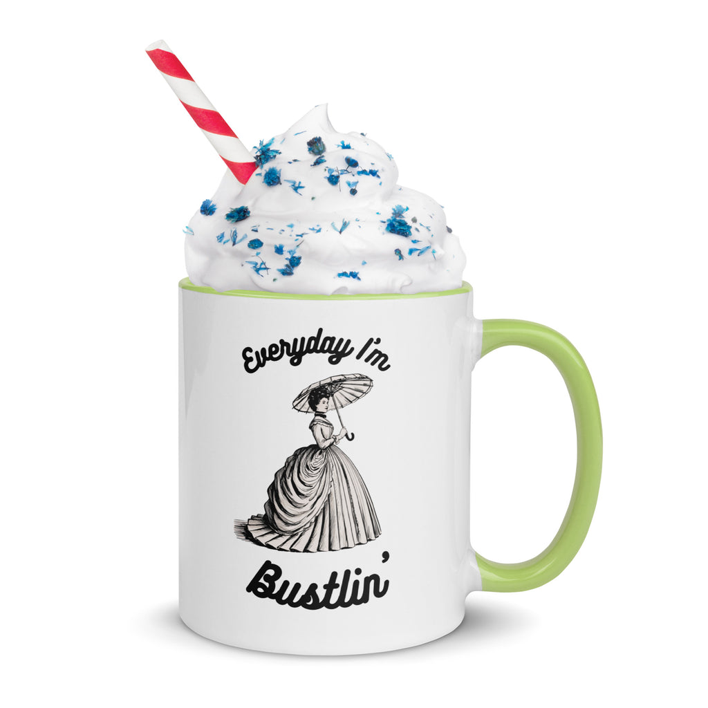 Everyday I'm Bustlin' ceramic Mug with Color Inside
