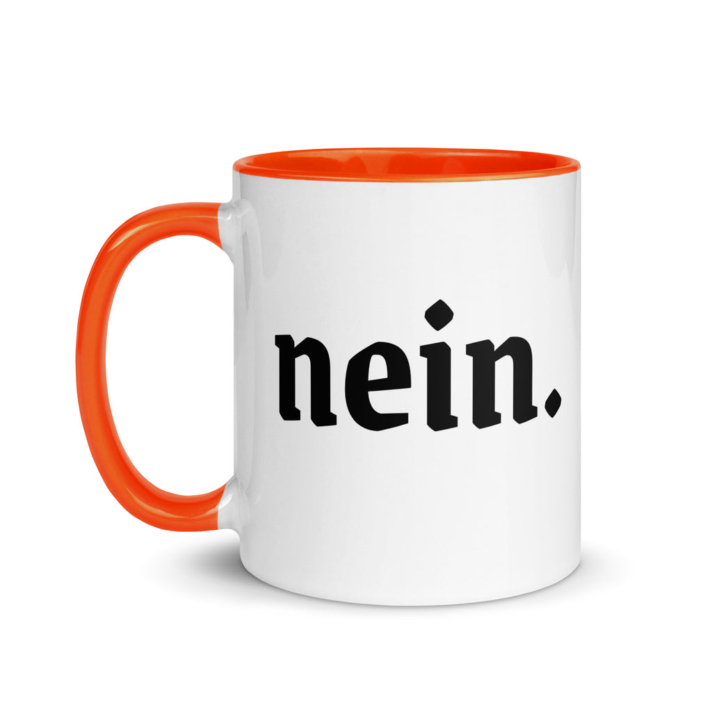 Nein. German Mug with Color Inside
