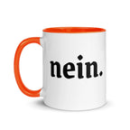 Nein. German Mug with Color Inside by La Vie Bien