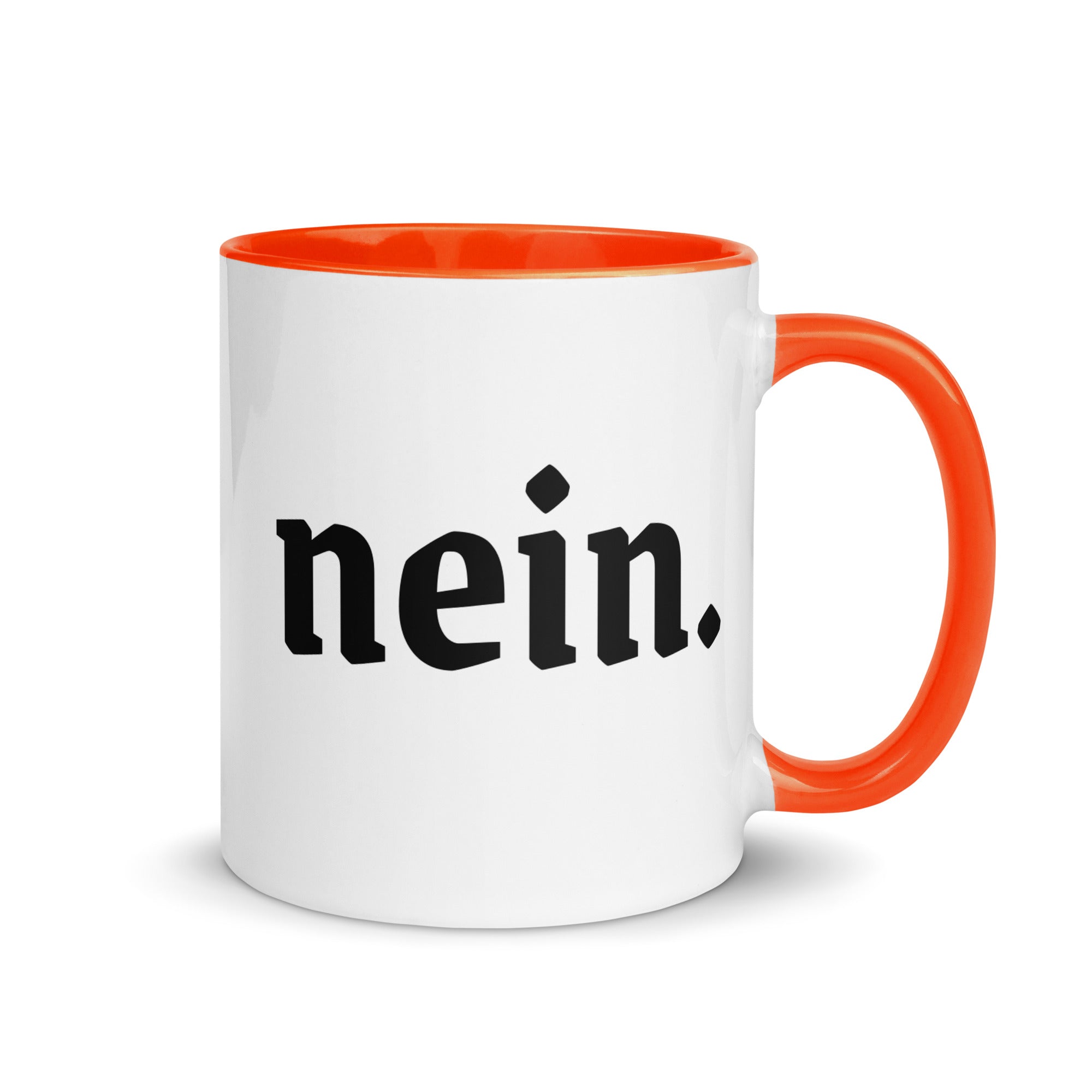 Nein. German Mug with Color Inside