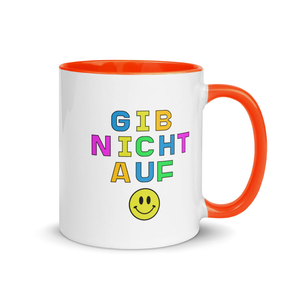 Gib nicht auf Mug with Color Inside