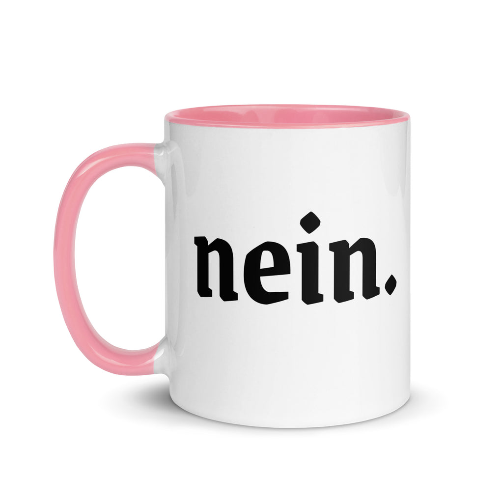 Nein. German Mug with Color Inside