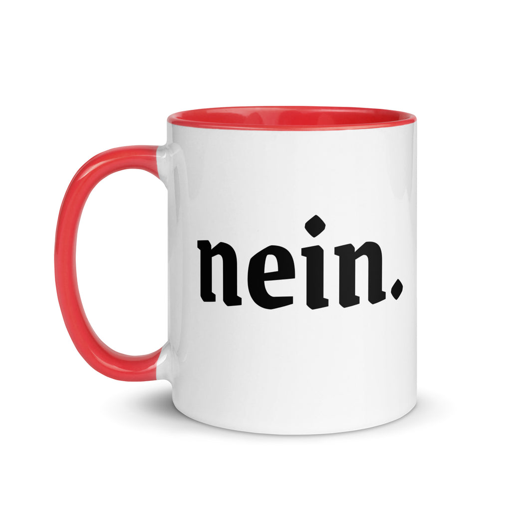 Nein. German Mug with Color Inside
