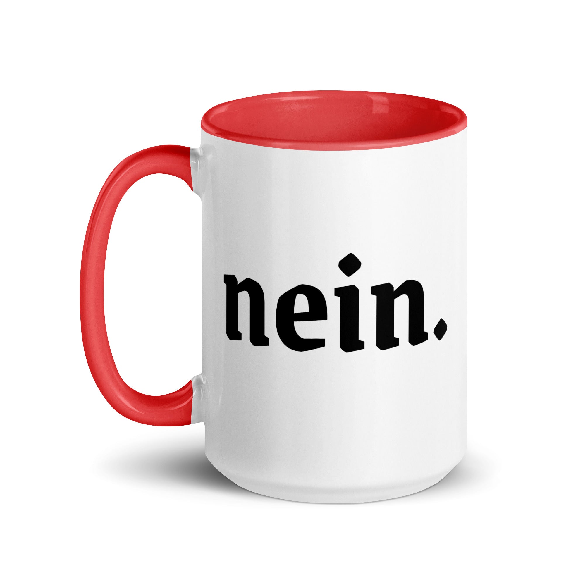 Nein. German Mug with Color Inside