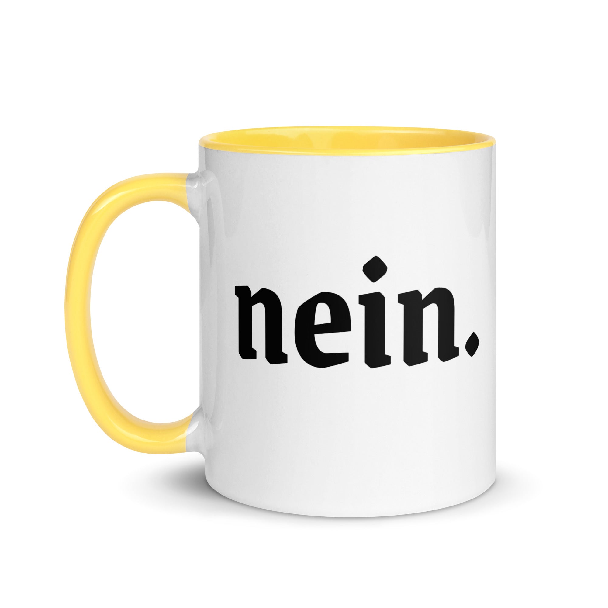 Nein. German Mug with Color Inside