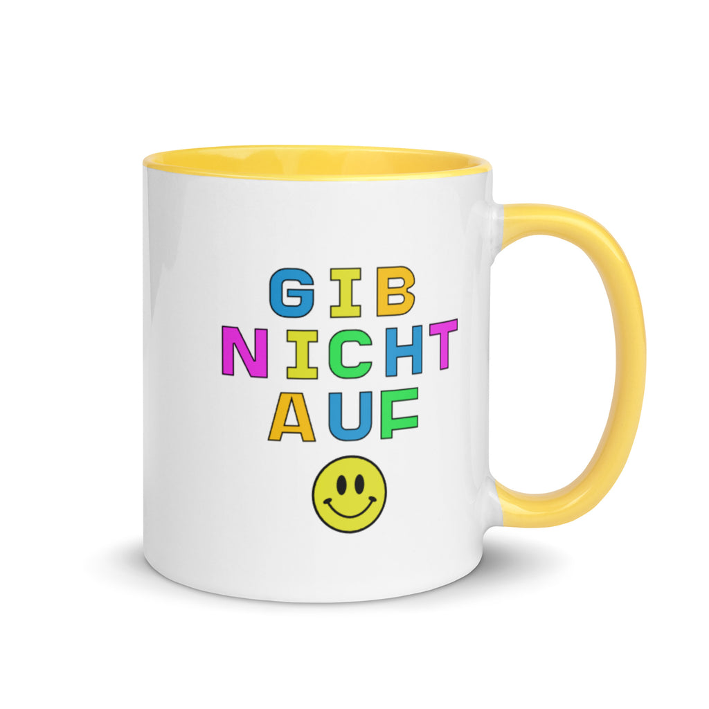 Gib nicht auf Mug with Color Inside
