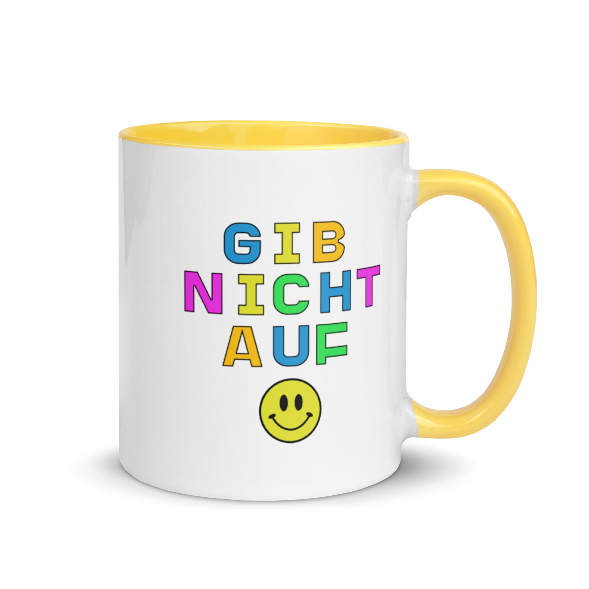 Gib nicht auf Mug with Color Inside